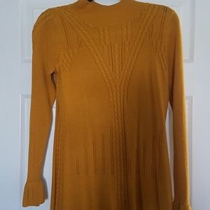 Mustard colored sweater dress